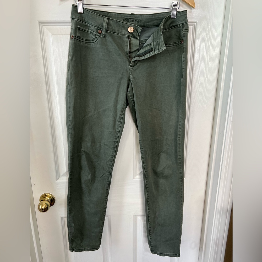Maurices, green Skinny Jeans, women’s medium